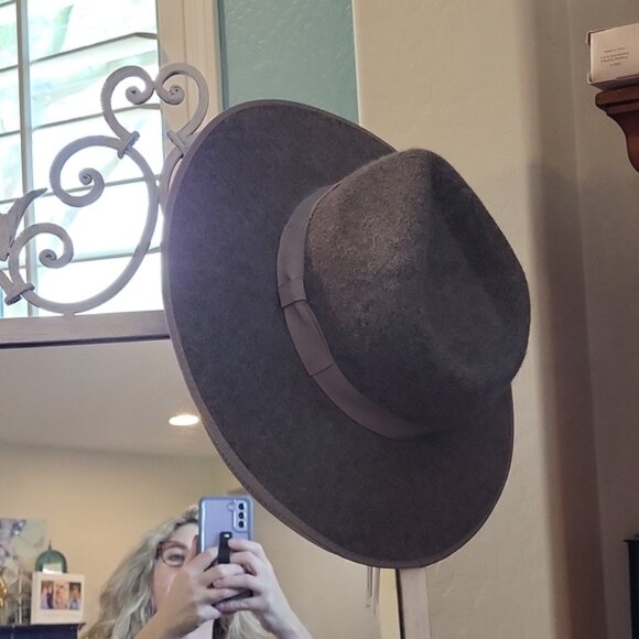 Olive & Pique Grey Barry Felt Panama Hat Adjustable 100% Wool main image 11